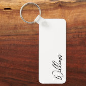 Modern Script Personalisiert Name Schlüsselanhänger (Vorderseite)
