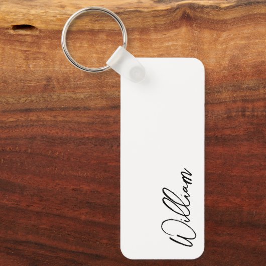 Modern Script Personalisiert Name Schlüsselanhänger (Vorderseite)