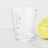 Modern Script Personalisiert Name Schnapsglas (Rückseite)