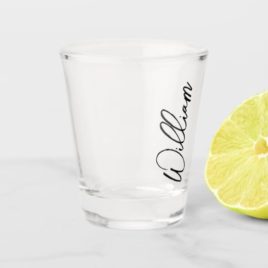 Modern Script Personalisiert Name Schnapsglas (Vorderseite)