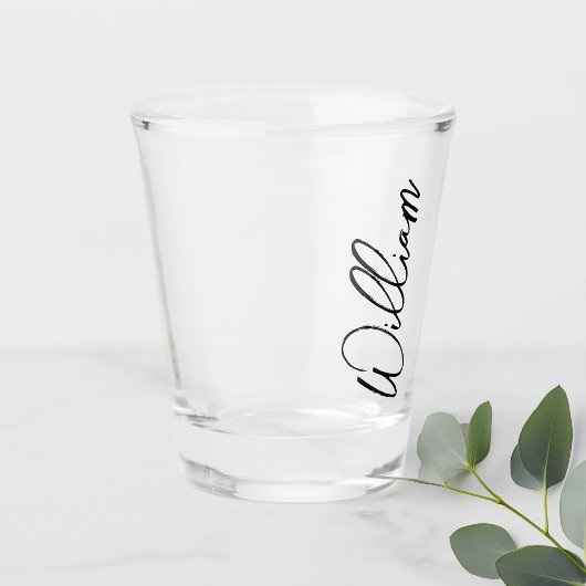 Modern Script Personalisiert Name Schnapsglas