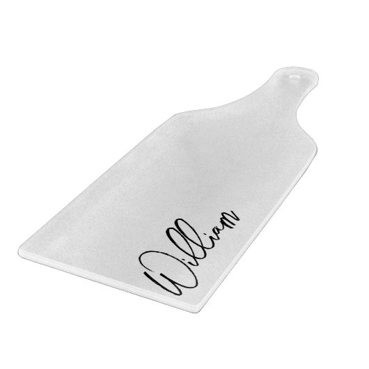 Modern Script Personalisiert Name Schneidebrett (Ecke)