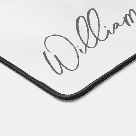 Modern Script Personalisiert Name Schreibtischunterlage (Ecke)