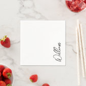 Modern Script Personalisiert Name Serviette (Beispiel)