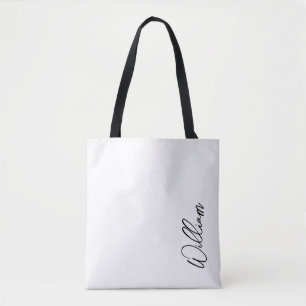 Modern Script Personalisiert Name Tasche