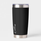 Modern Script Personalisiert Name Thermobecher (Rückseite)