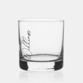Modern Script Personalisiert Name Whiskyglas (Vorderseite)