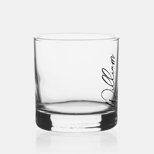 Modern Script Personalisiert Name Whiskyglas (Rechts)