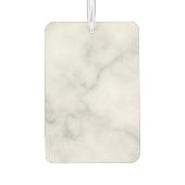 Modern Script Personalisiert Name White Marble Autolufterfrischer (Rückseite)