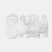 Modern Script Personalisiert Name White Marble Geschenkschachtel (Ungefaltet)