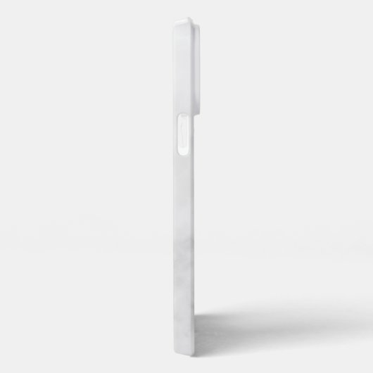 Modern Script Personalisiert Name White Marble iPhone Hülle (Rechte Seite)