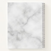 Modern Script Personalisiert Name White Marble Notizblock (Rückseite)
