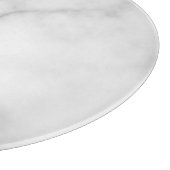 Modern Script Personalisiert Name White Marble Schneidebrett (Ecke)