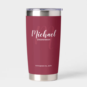 Modern Script Personalisiert Trauzeuge Name Thermobecher
