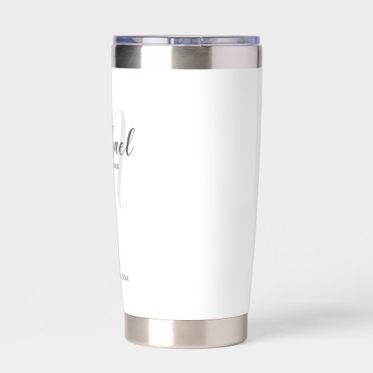 Modern Script Personalisiert Trauzeuge Name Thermobecher (Rückseite)