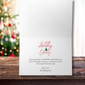 Modern Script Photo Family Christmas Custom Karte
