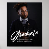 Modern Script Photo  Graduate Welcome sign Poster (Vorne)