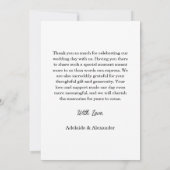 Modern Script Photo Wedding Dankeskarte (Rückseite)