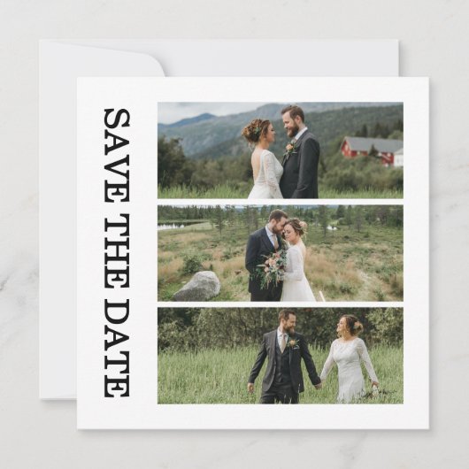 Modern Script Photo Wedding Save The Date (Vorderseite)