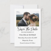 Modern Script Photo Wedding Save The Date (Vorderseite)