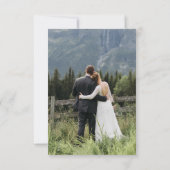 Modern Script Photo Wedding Save The Date (Rückseite)