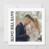 Modern Script Photo Wedding Save The Date (Vorderseite)