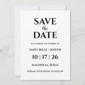 Modern Script Photo Wedding Save The Date Einladung (Rückseite)