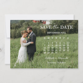 Modern Script Photo Wedding Save The Date Einladung