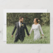 Modern Script Photo Wedding Save The Date Einladung (Rückseite)