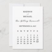 Modern Script Photo Wedding Save The Date Einladung (Rückseite)