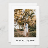 Modern Script Photo Wedding Save The Date Einladung (Vorne/Hinten)