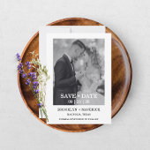 Modern Script Photo Wedding Save The Date Einladung
