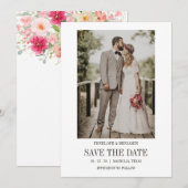Modern Script Photo Wedding Save The Date Einladung (Vorne/Hinten)