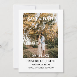Modern Script Photo Wedding Save The Date Einladung