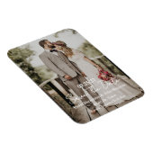 Modern Script Photo Wedding Save The Date Magnet (Rechte Seite)