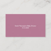 Modern Script pink Baby shower Book Request Begleitkarte (Rückseite)