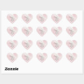 Modern Script Pink Watercolor Cloud Nine Baby  Herz-Aufkleber (Blatt)