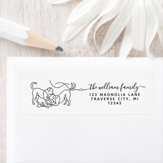 Modern Script playing dog silhouette (Insitu)