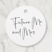 Modern Script Polterabend Future Mr. und Mrs. Geschenkanhänger (Vorderseite)