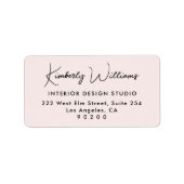 Modern Script Professional Business Return Address Adressaufkleber (Vorne)