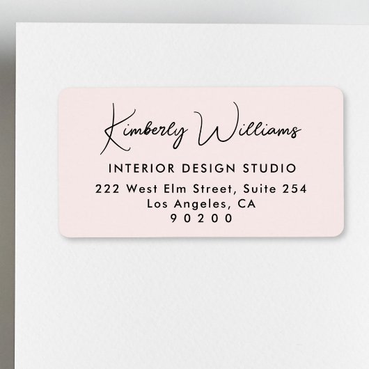 Modern Script Professional Business Return Address Adressaufkleber