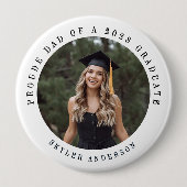 Modern Script Proud Dad Senior Photo Graduation  Button (Vorderseite)