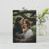 Modern Script QR Code Boho Minimalist Wedding Einladung (Stehend Vorderseite)