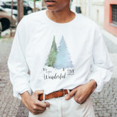 Modern Script Quote Wasserfarbener Weihnachtsbaum Sweatshirt