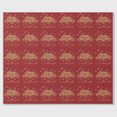 Modern Script Red Mercury Custom Geschenkpapier (Flach)