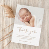 Modern Script Religious Baptism Danke You Card Magnetkarte