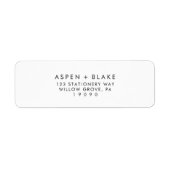 Modern Script Return Address Label (Vorne)