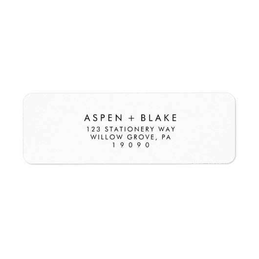 Modern Script Return Address Label (Vorne)