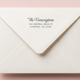 Modern Script Return Home Address Permastempel