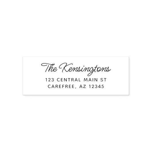 Modern Script Return Home Address Permastempel (Design)